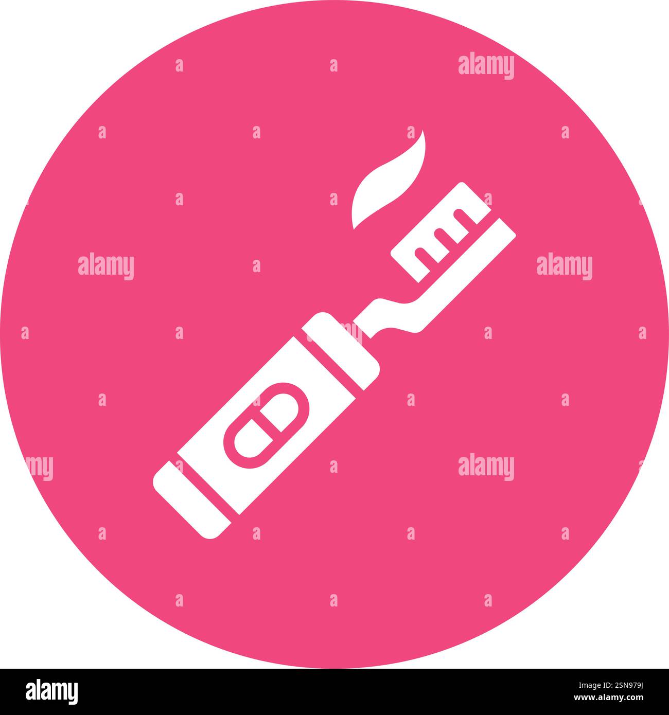 Electric Toothbrush Vector Icon Design Illustration Stock Vector