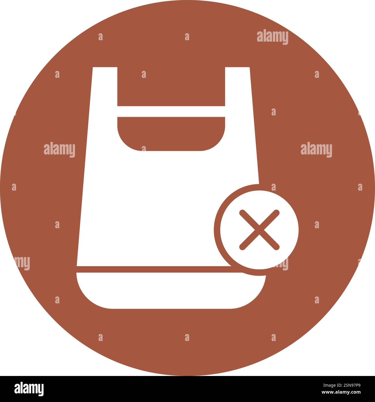 No plastic bag Vector Icon Design Illustration Stock Vector