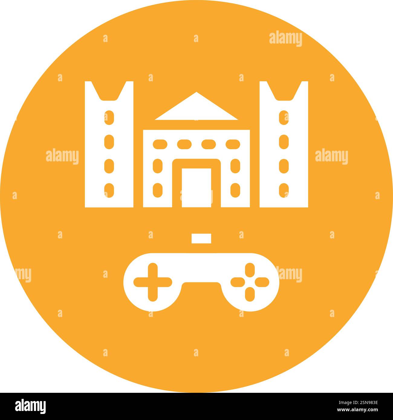 Castle Vector Icon Design Illustration Stock Vector