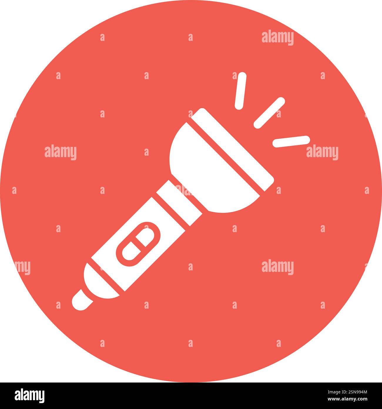 Flashlight Vector Icon Design Illustration Stock Vector