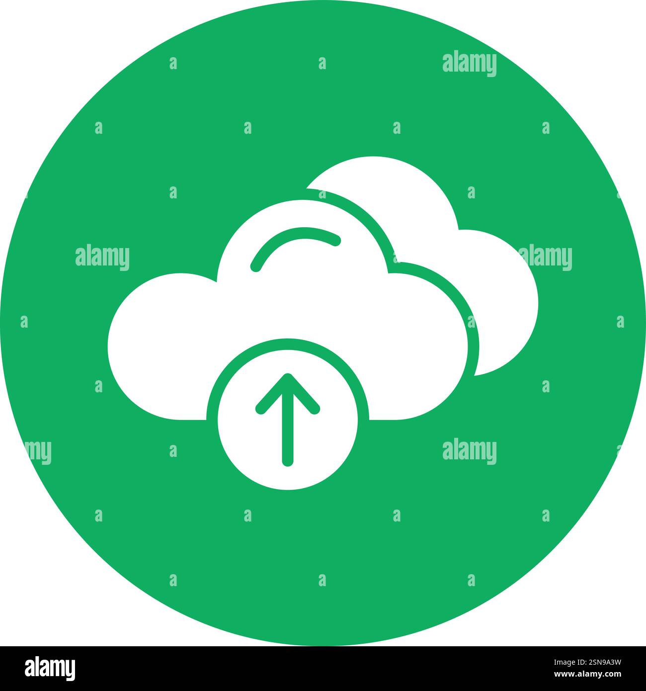 Cloud Upload Vector Icon Design Illustration Stock Vector