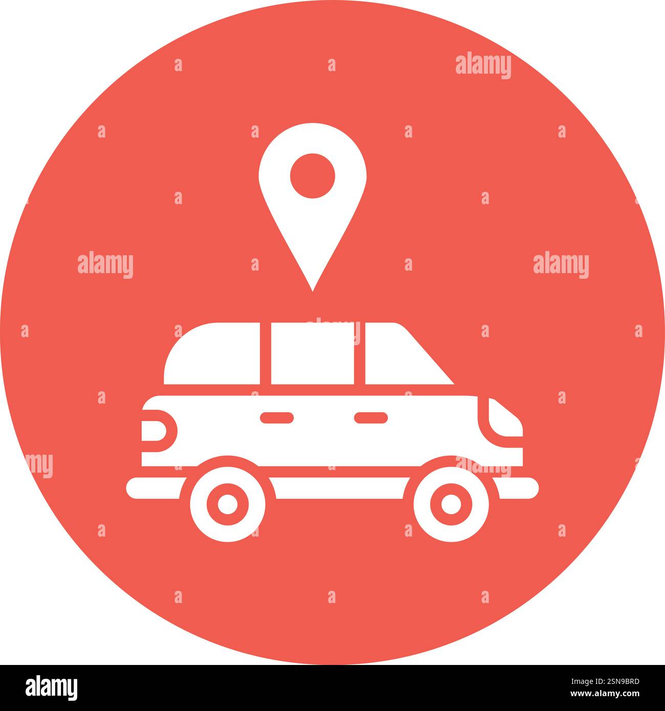 Car service location Vector Icon Design Illustration Stock Vector