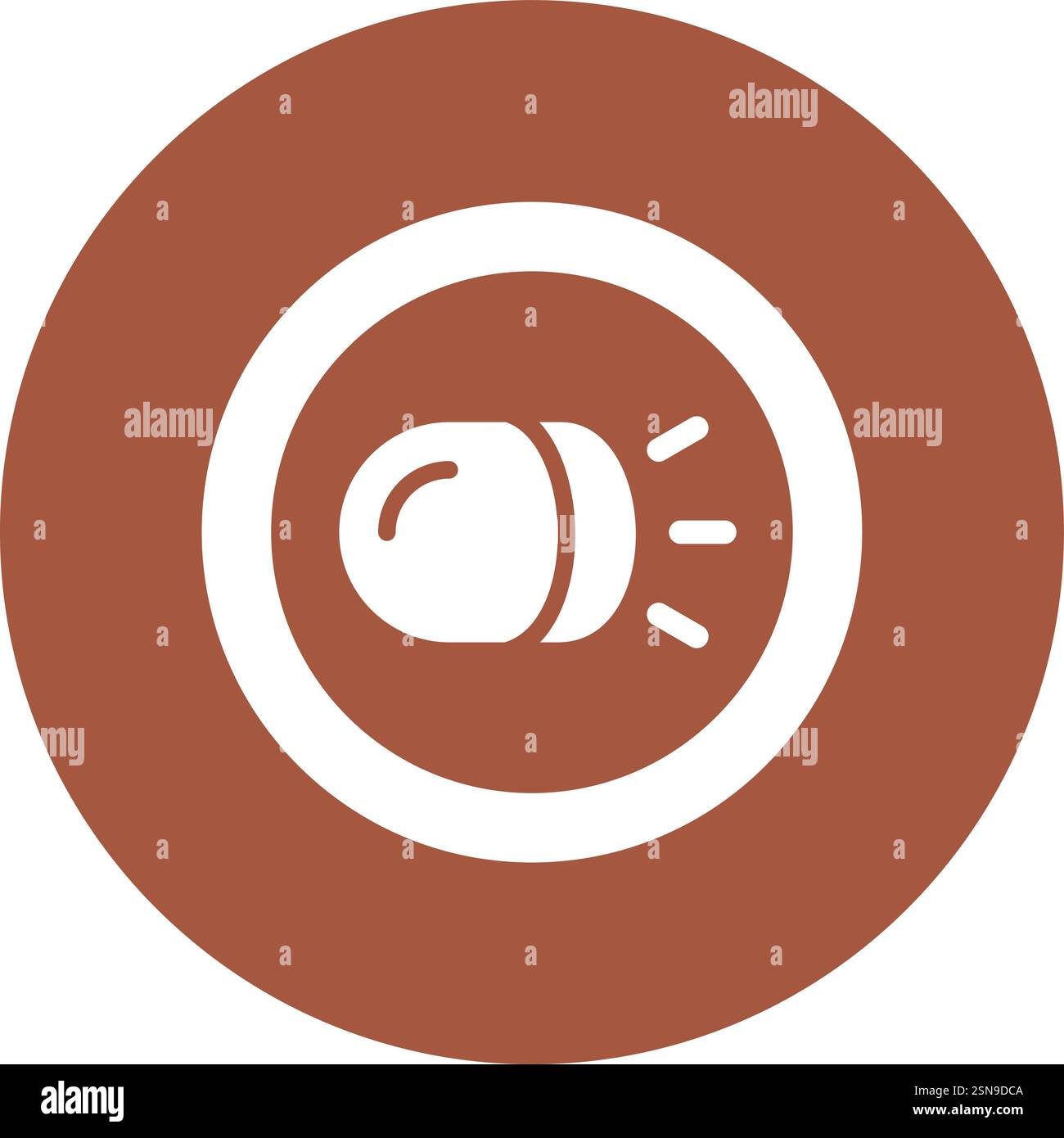 Headlight Vector Icon Design Illustration Stock Vector