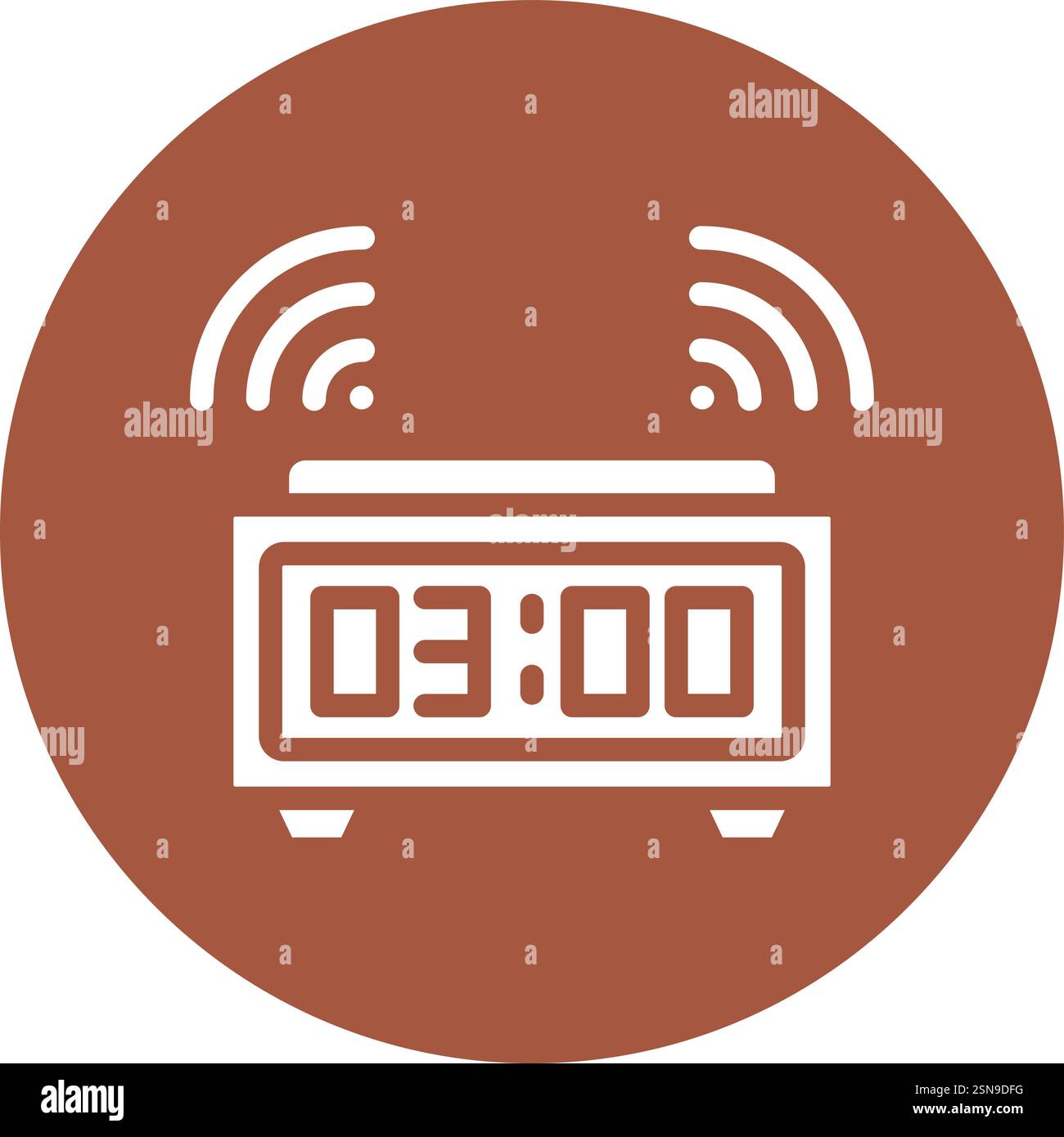 Digital alarm clock Vector Icon Design Illustration Stock Vector