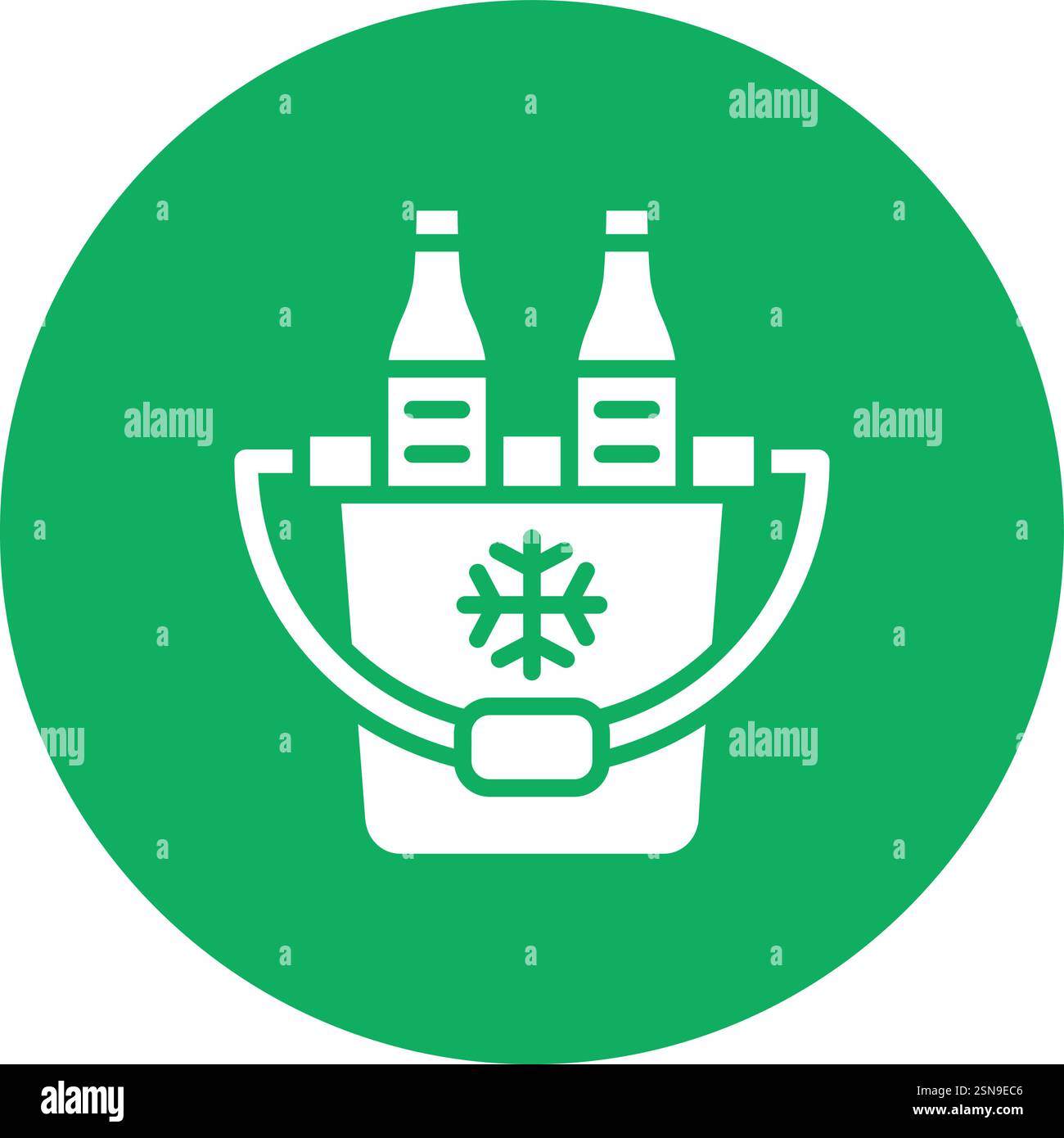 Ice Bucket Vector Icon Design Illustration Stock Vector