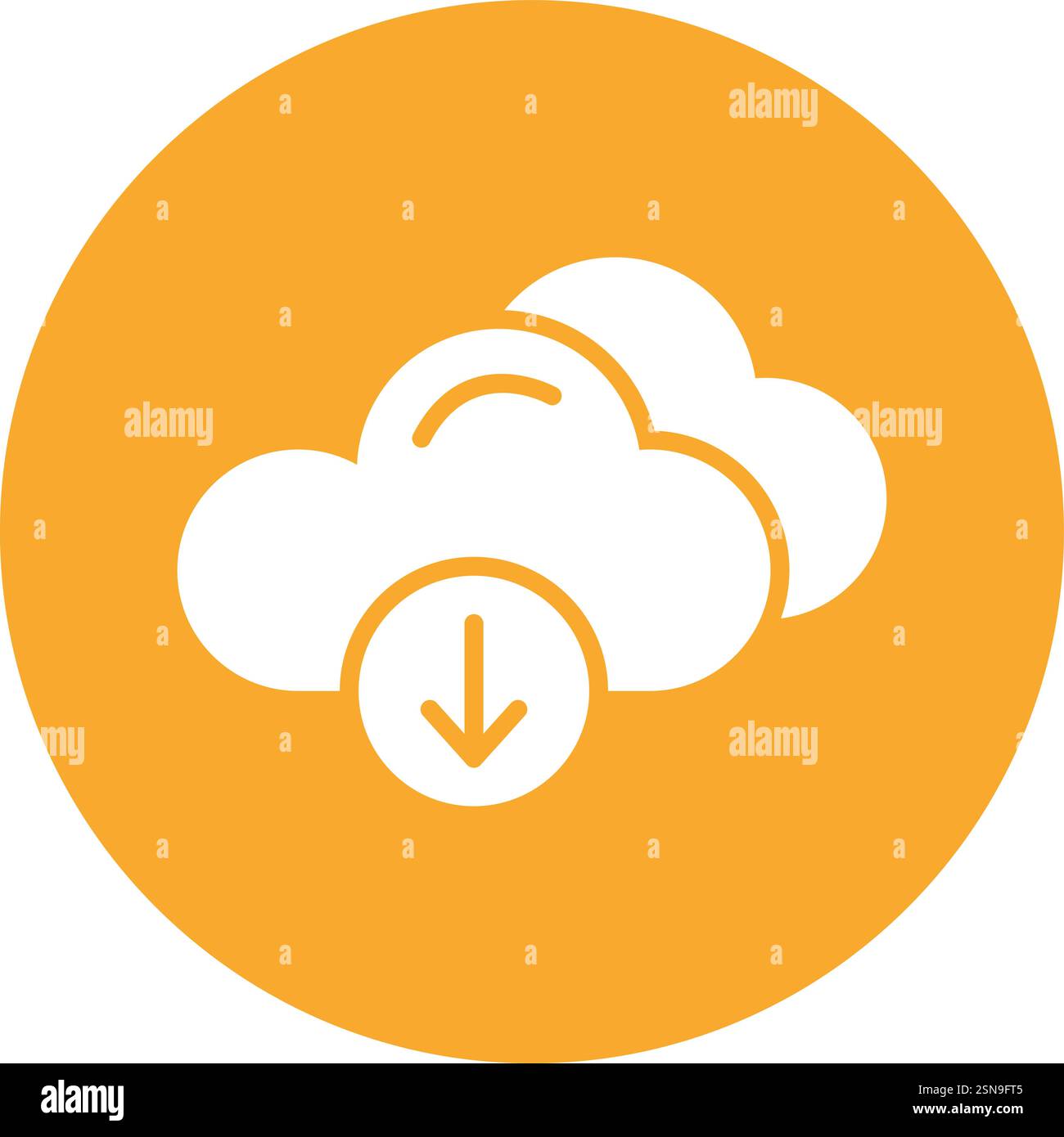 Cloud Download Vector Icon Design Illustration Stock Vector