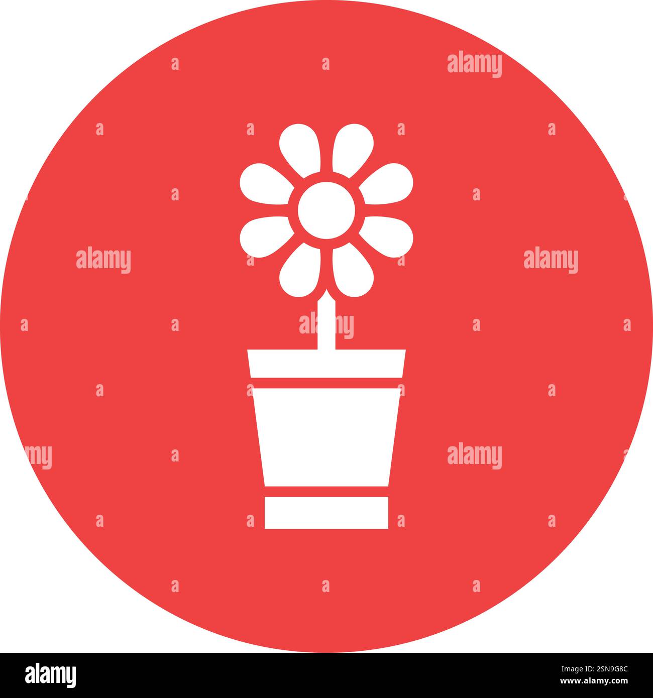 Plant Pot Vector Icon Design Illustration Stock Vector