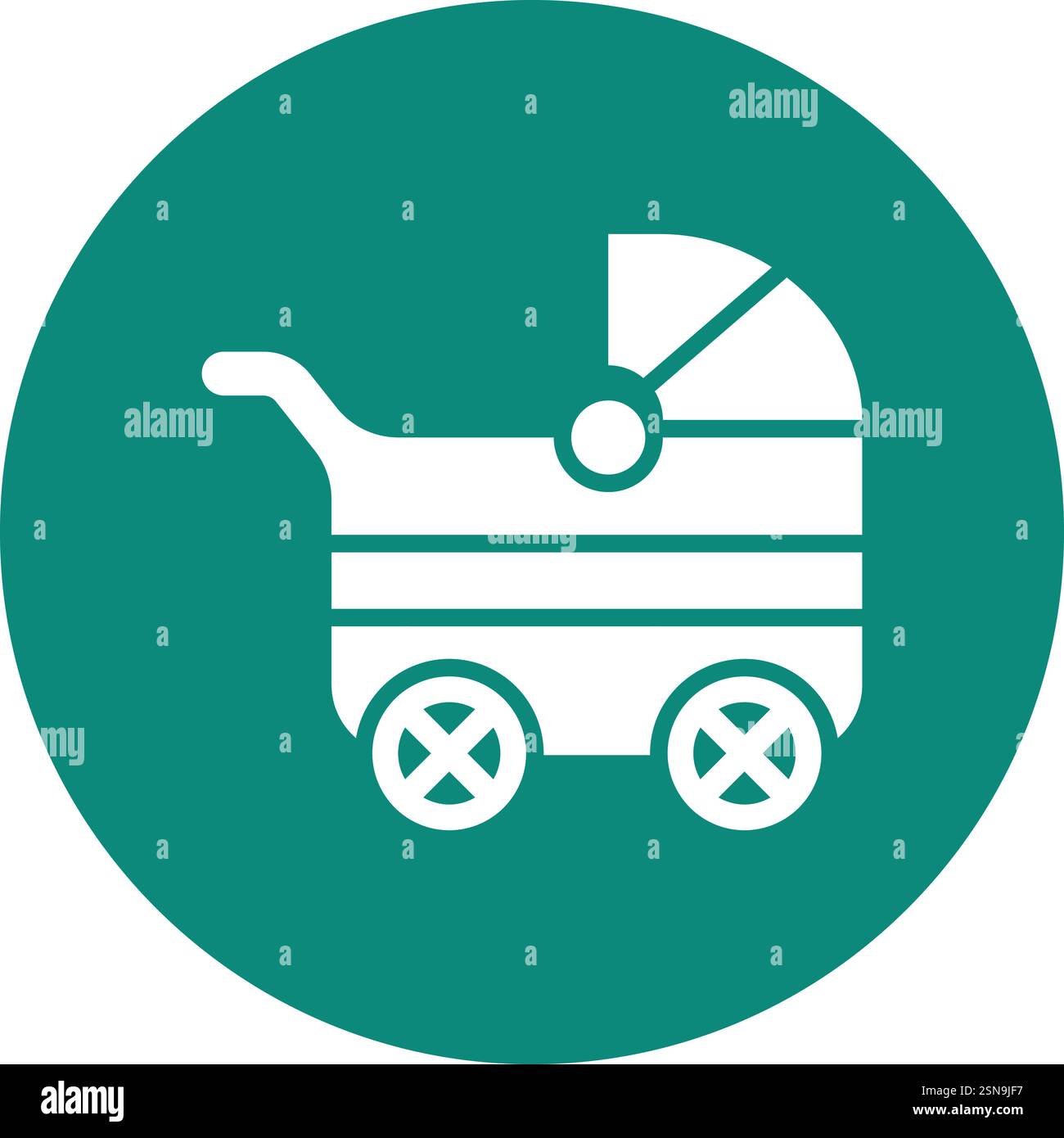 Baby Stroller Vector Icon Design Illustration Stock Vector