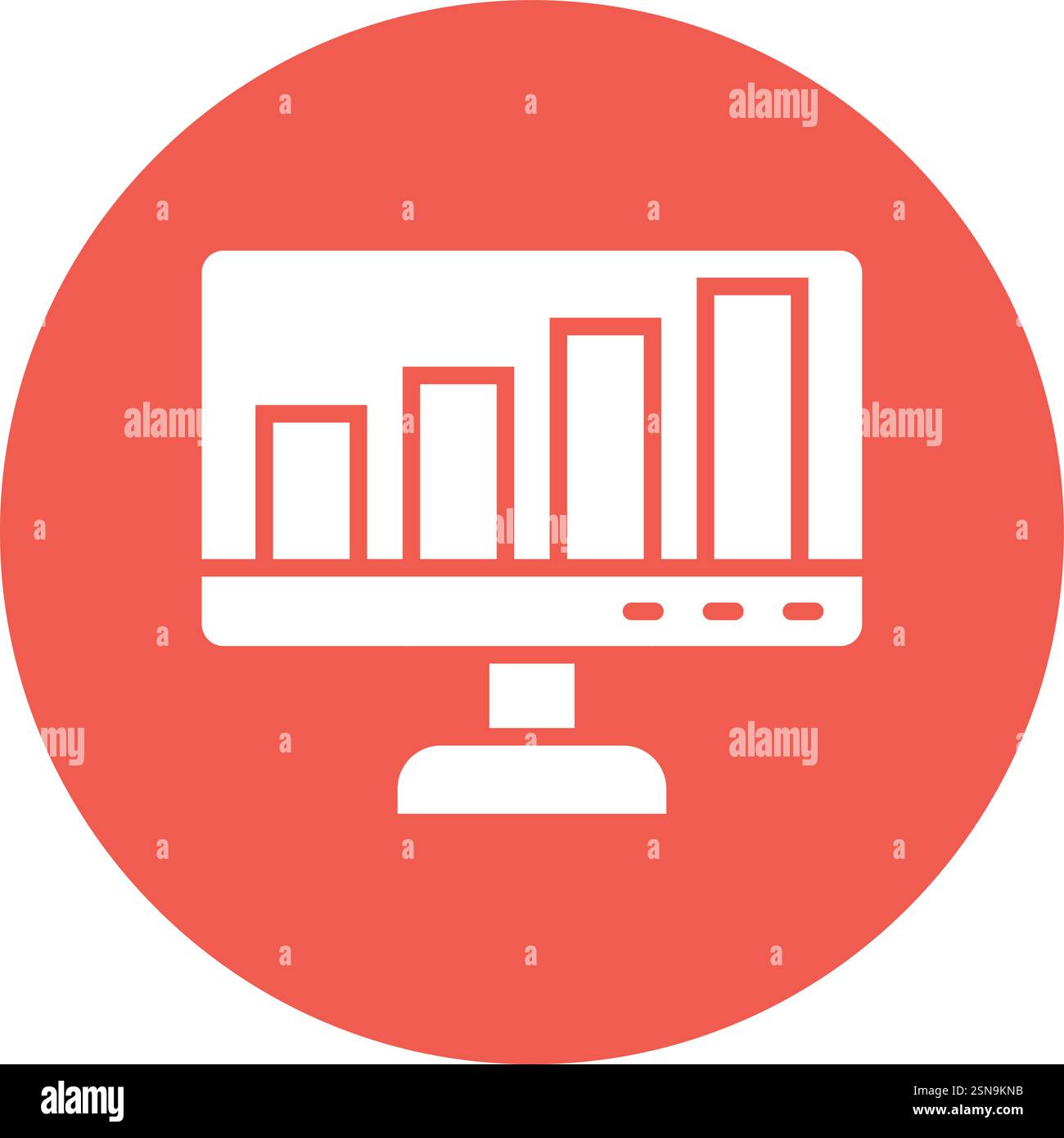 Bar Chart Vector Icon Design Illustration Stock Vector