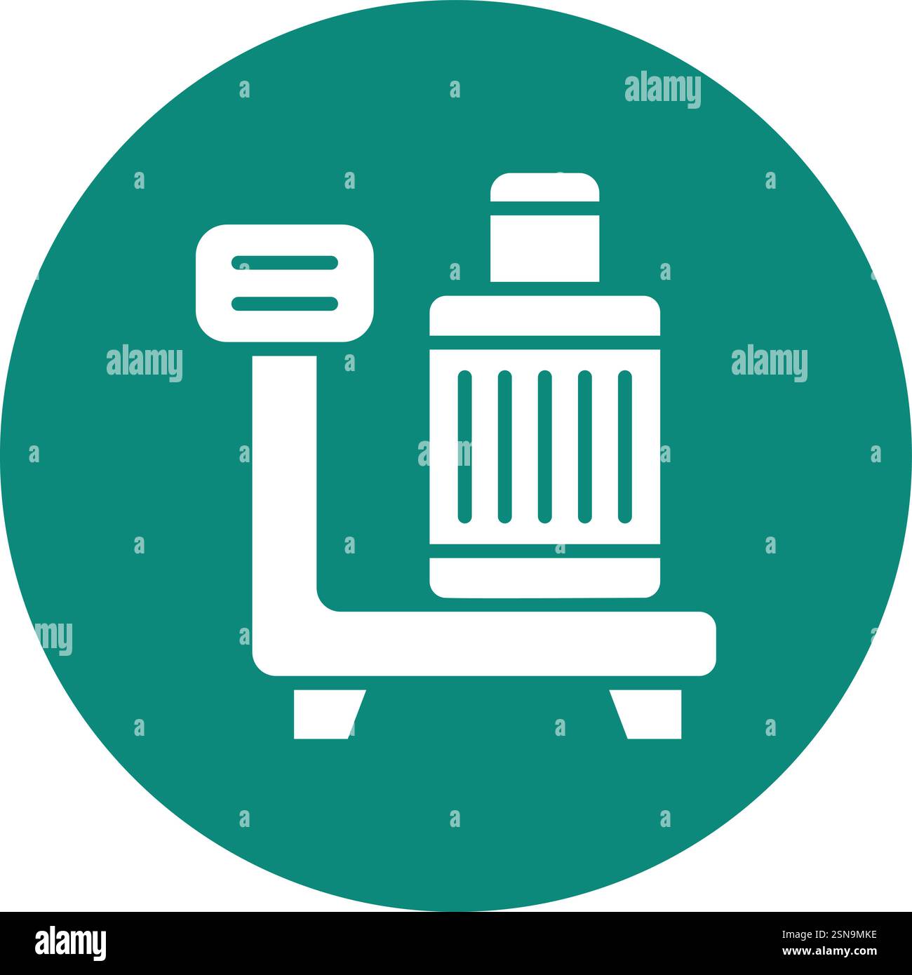 Luggage Scan Vector Icon Design Illustration Stock Vector