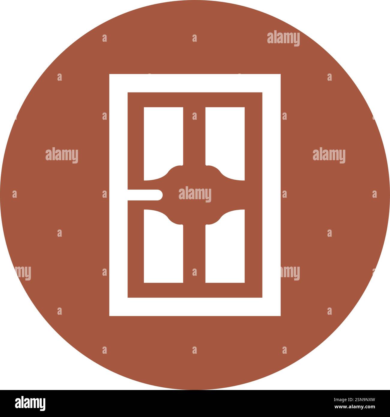 Door Vector Icon Design Illustration Stock Vector