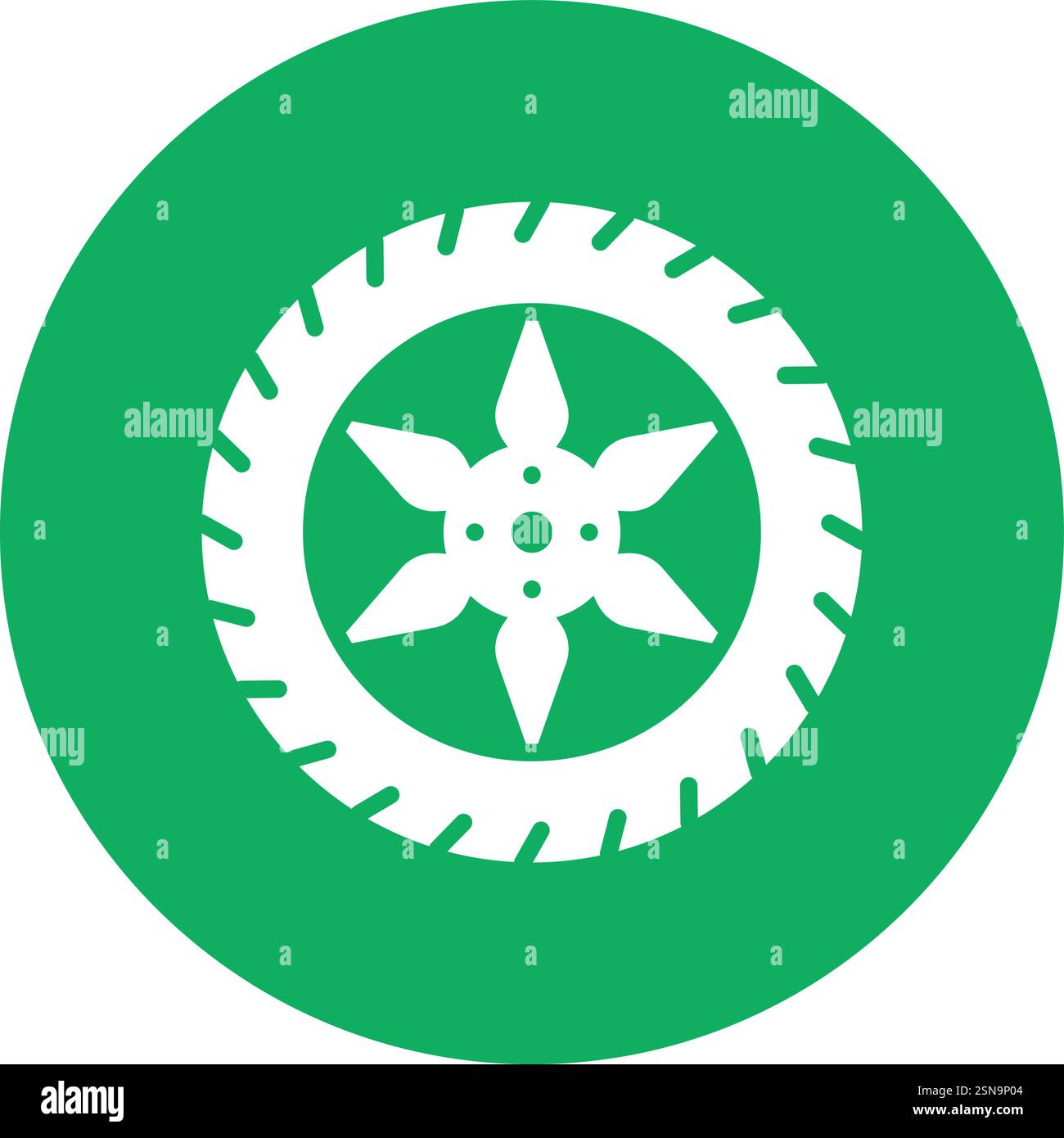 Wheel Vector Icon Design Illustration Stock Vector