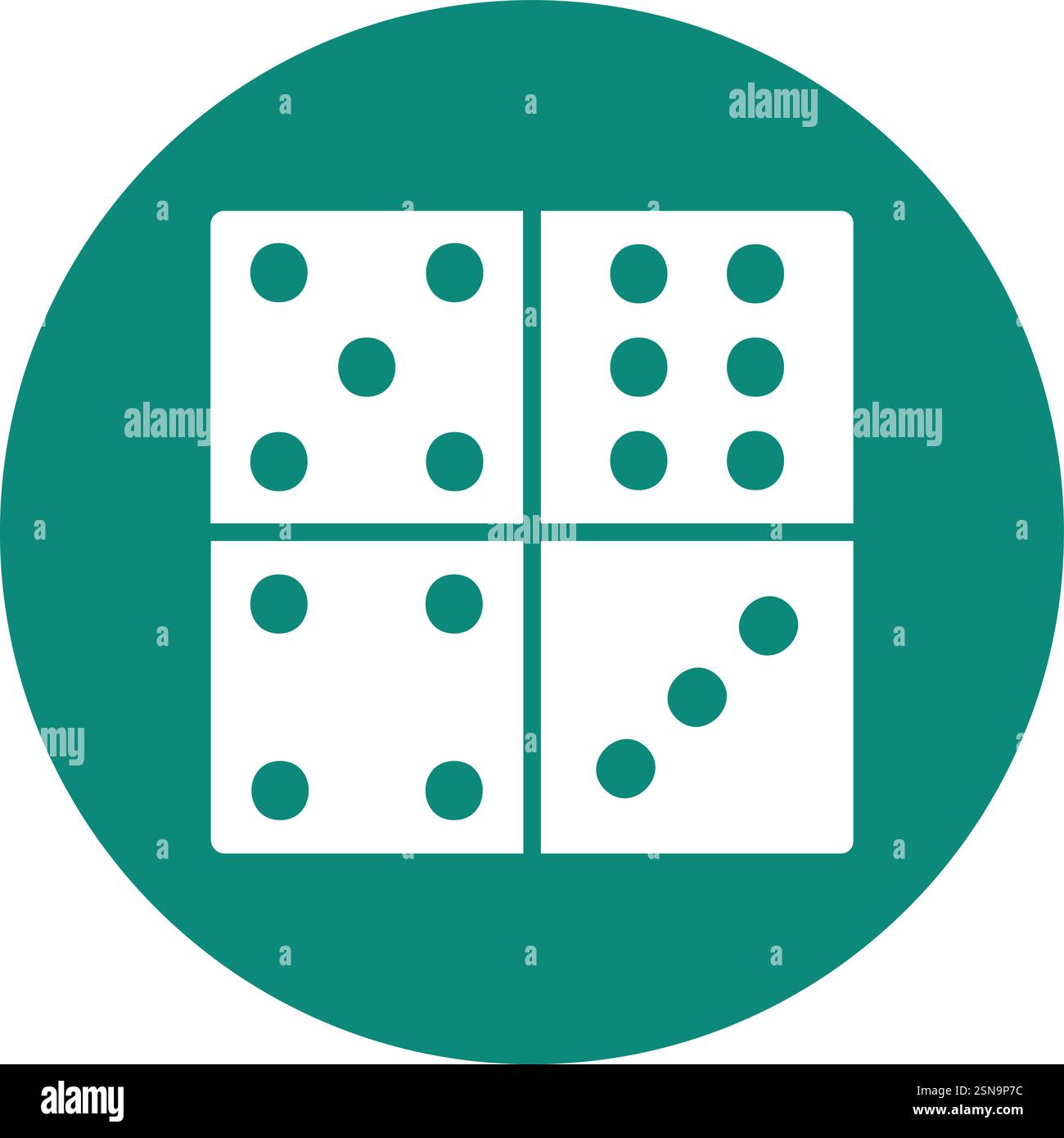 Domino Vector Icon Design Illustration Stock Vector