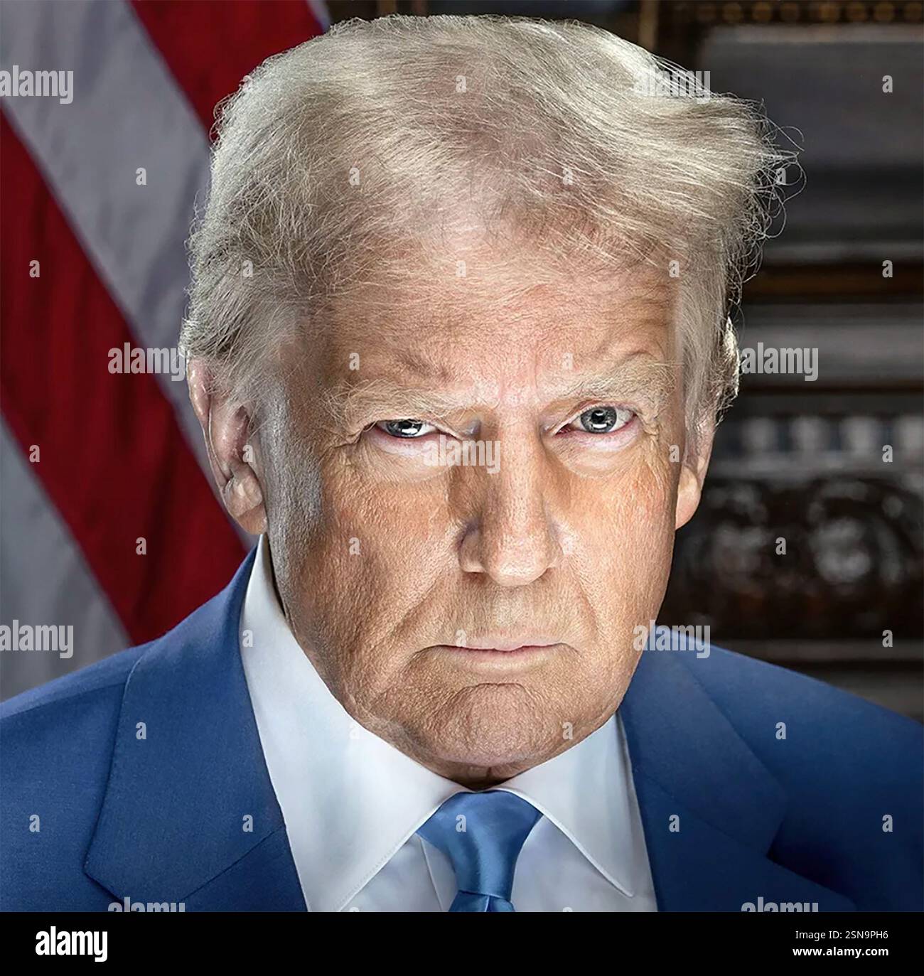 DONALD TRUMP Official Presidential Portrait In January 2025 Photo 
