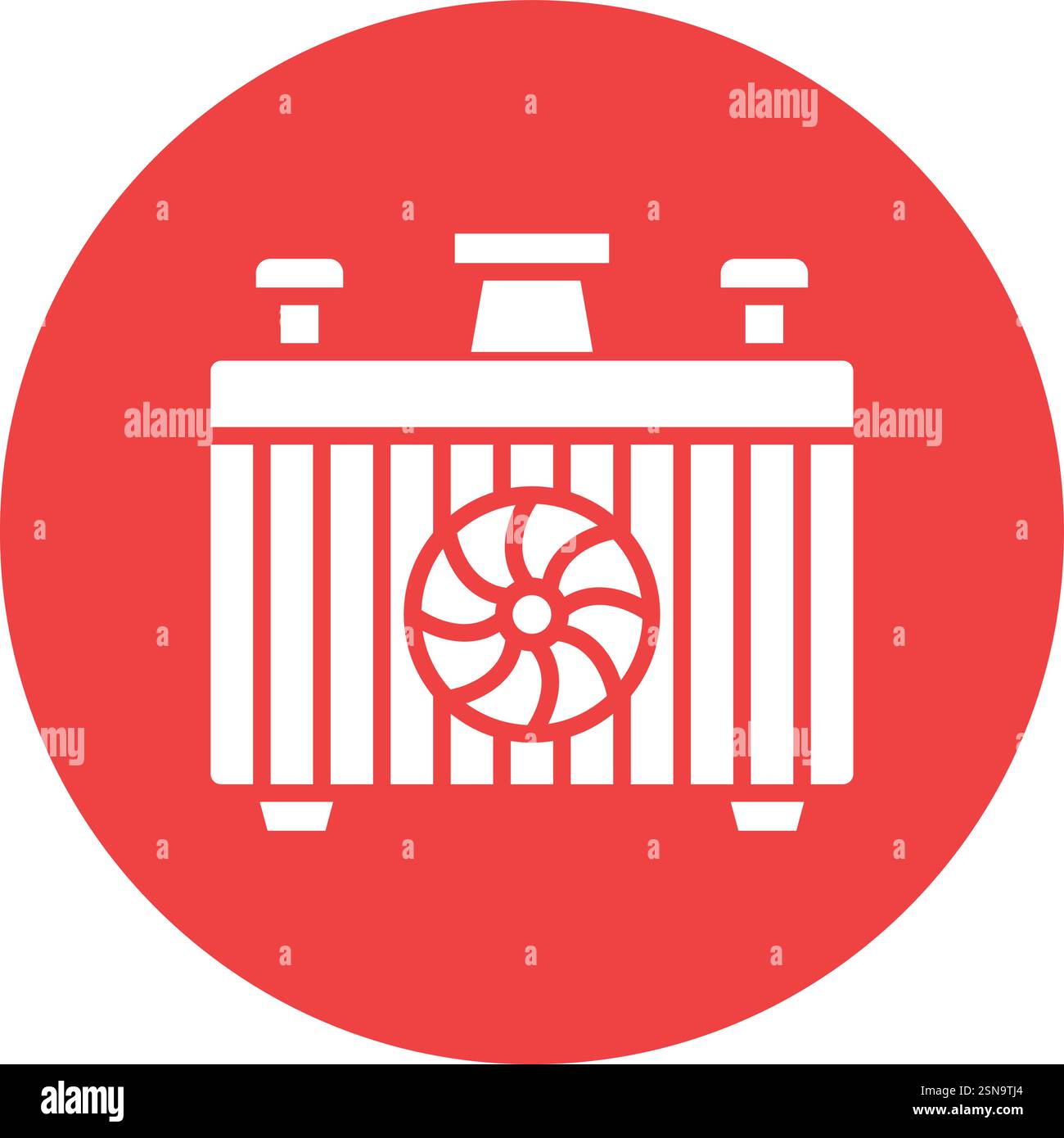 Car radiator Vector Icon Design Illustration Stock Vector