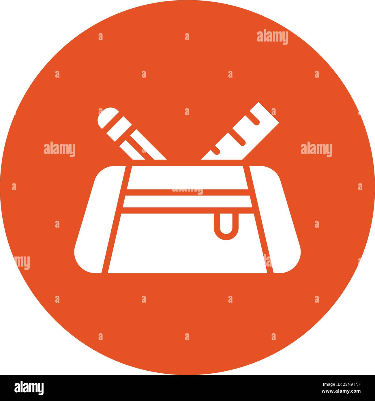 Pencil Case Vector Icon Design Illustration Stock Vector