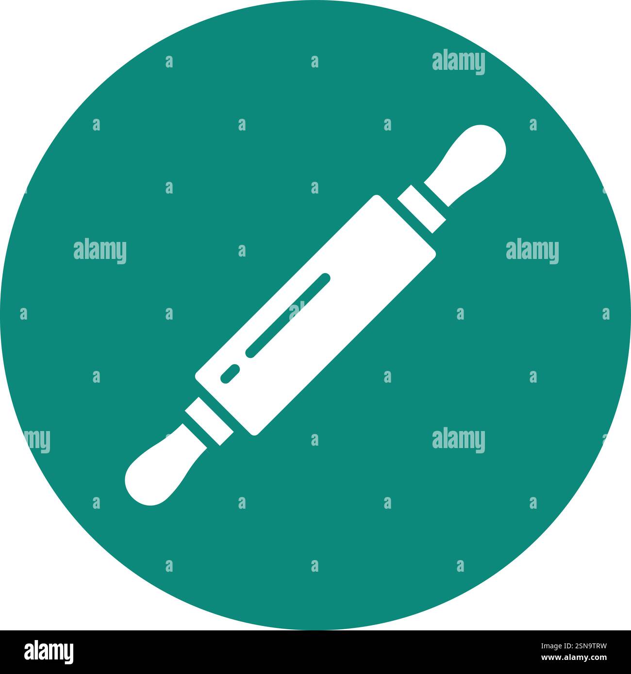 Rolling Pin Vector Icon Design Illustration Stock Vector