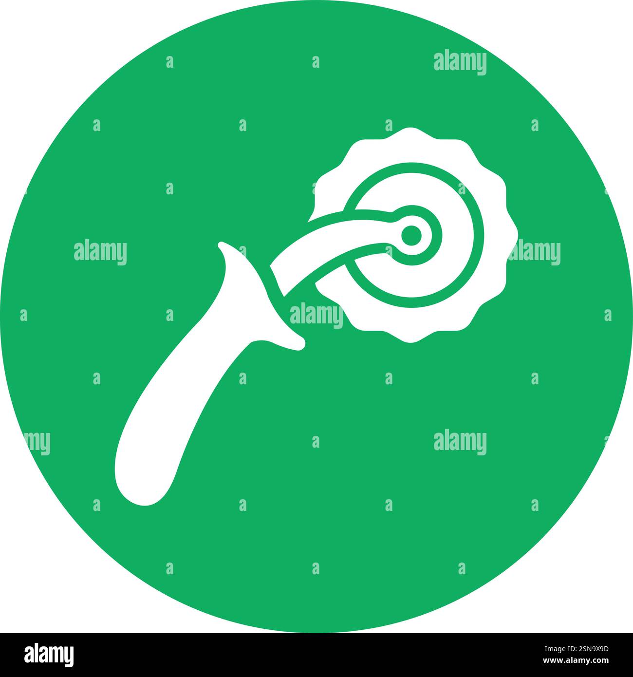 Pizza Cutter Vector Icon Design Illustration Stock Vector