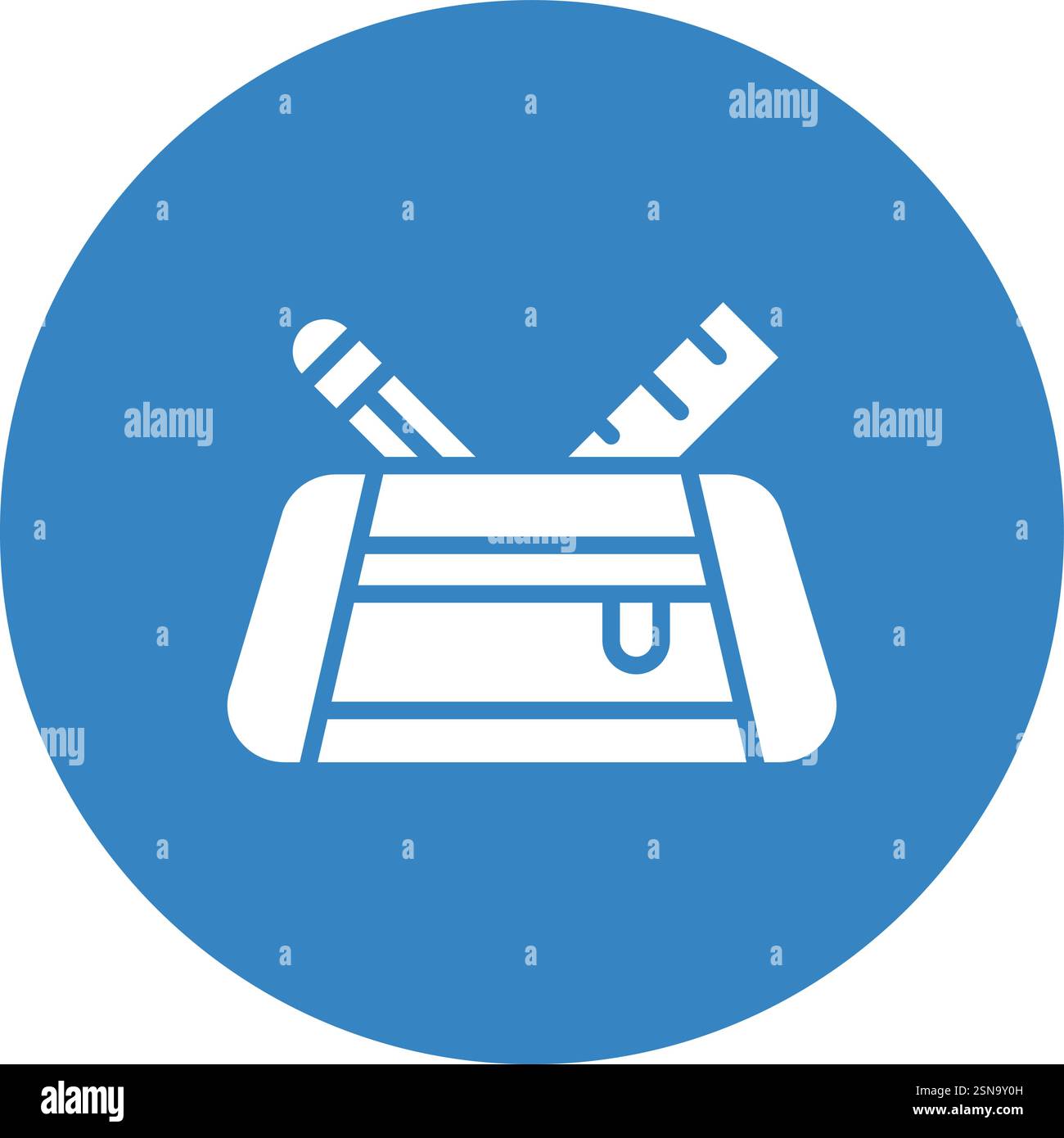 Pencil Case Vector Icon Design Illustration Stock Vector