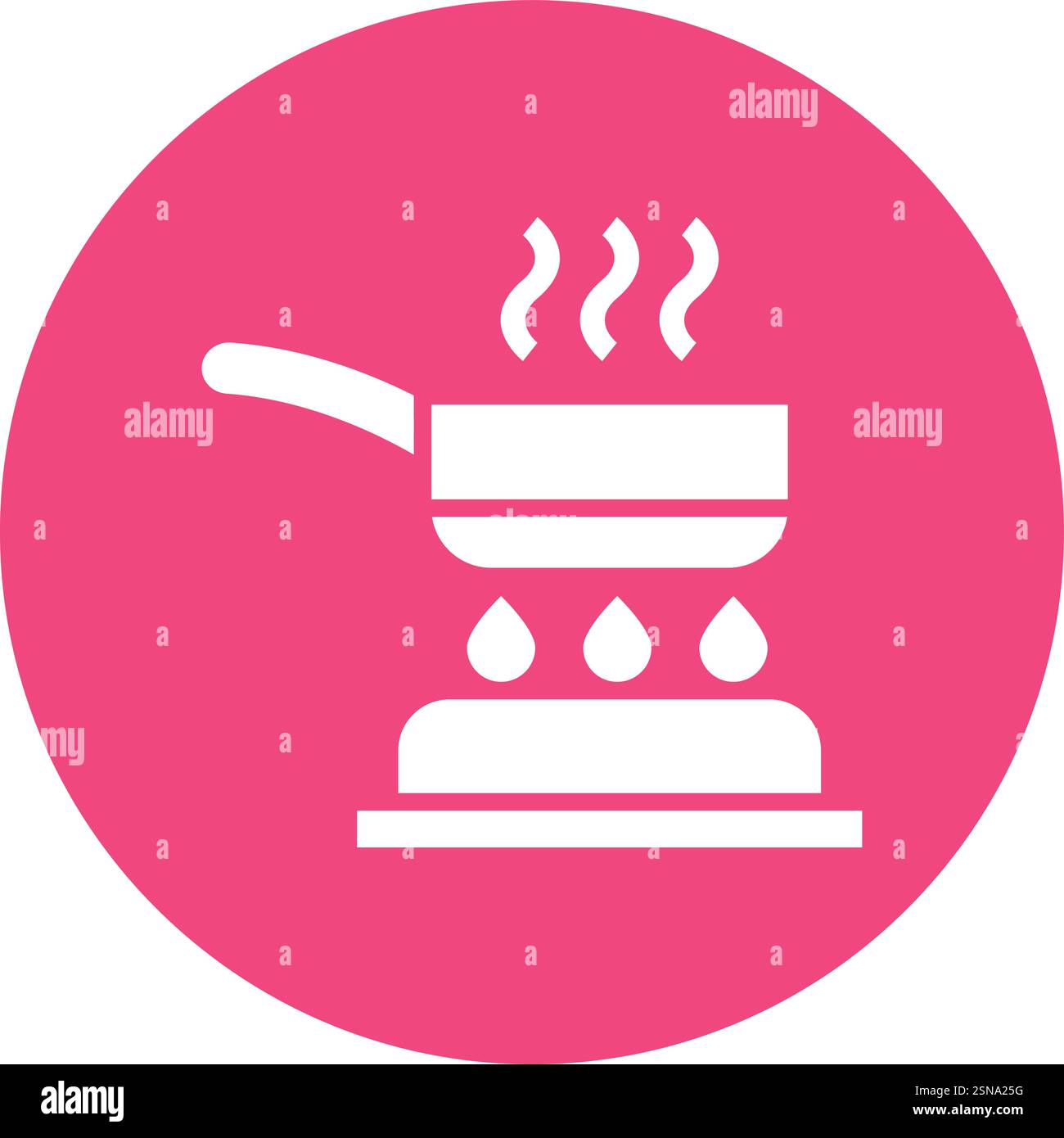 Frying Pan Vector Icon Design Illustration Stock Vector