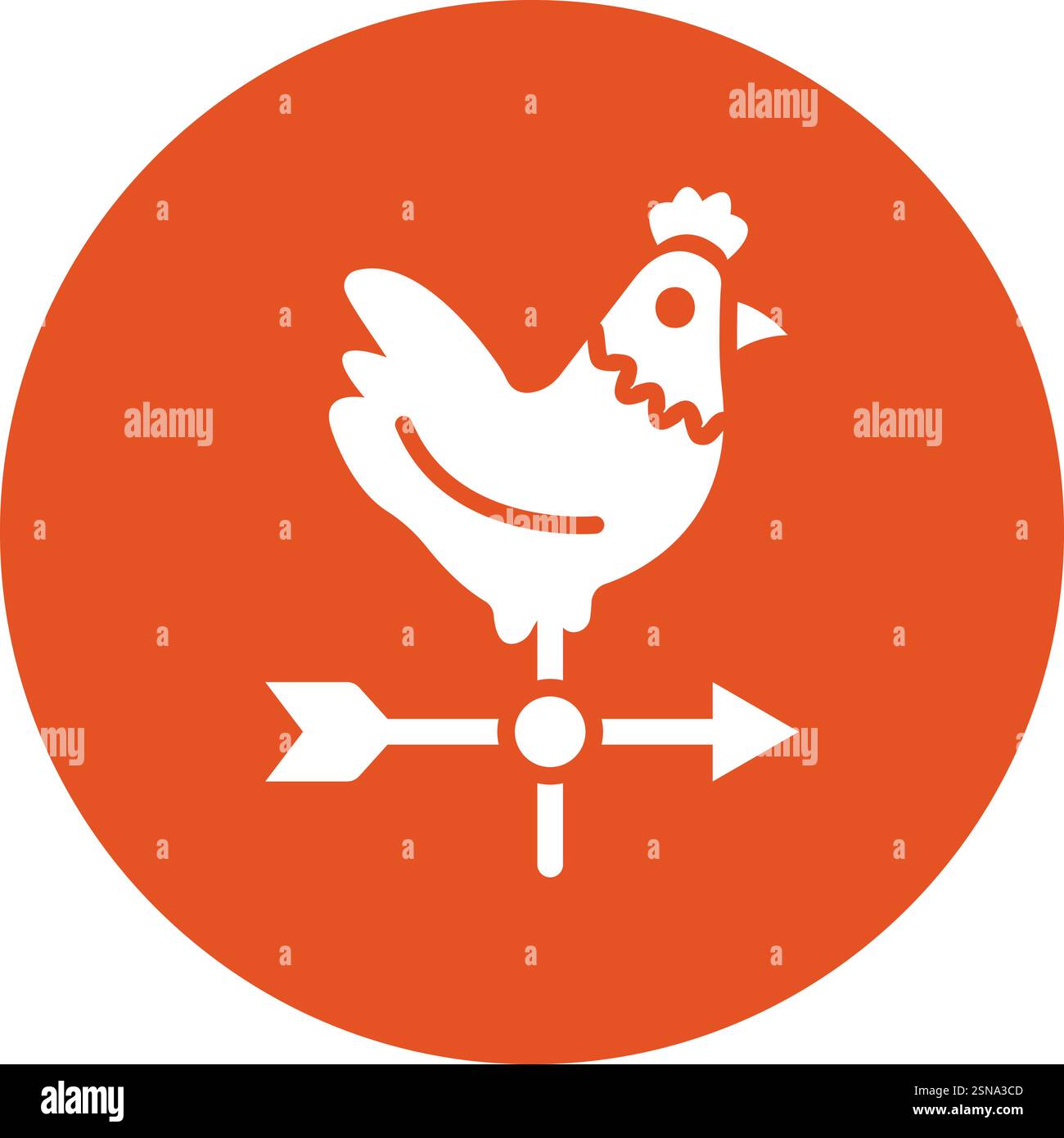 Weather Vane Vector Icon Design Illustration Stock Vector