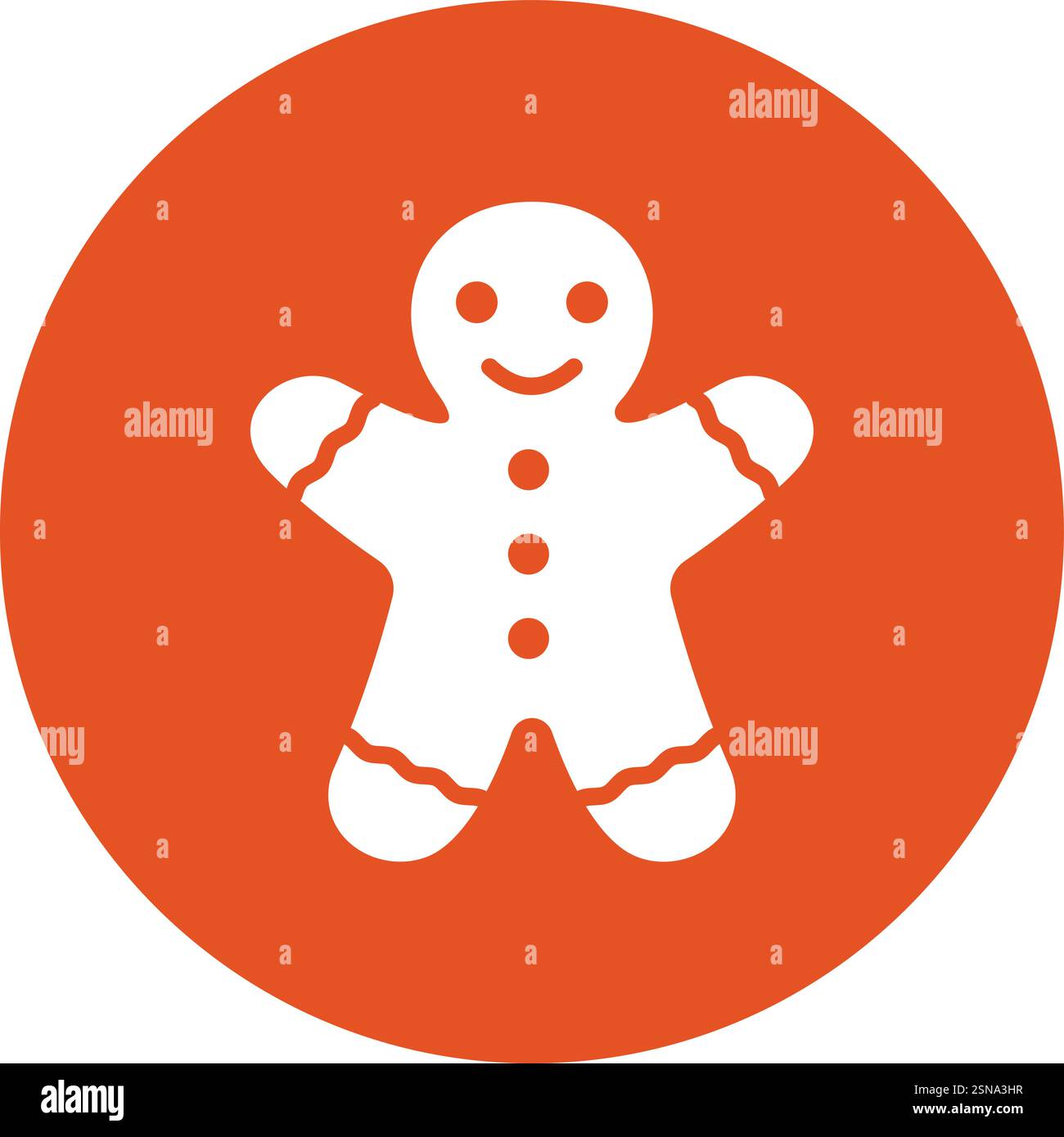 Gingerbread man Vector Icon Design Illustration Stock Vector