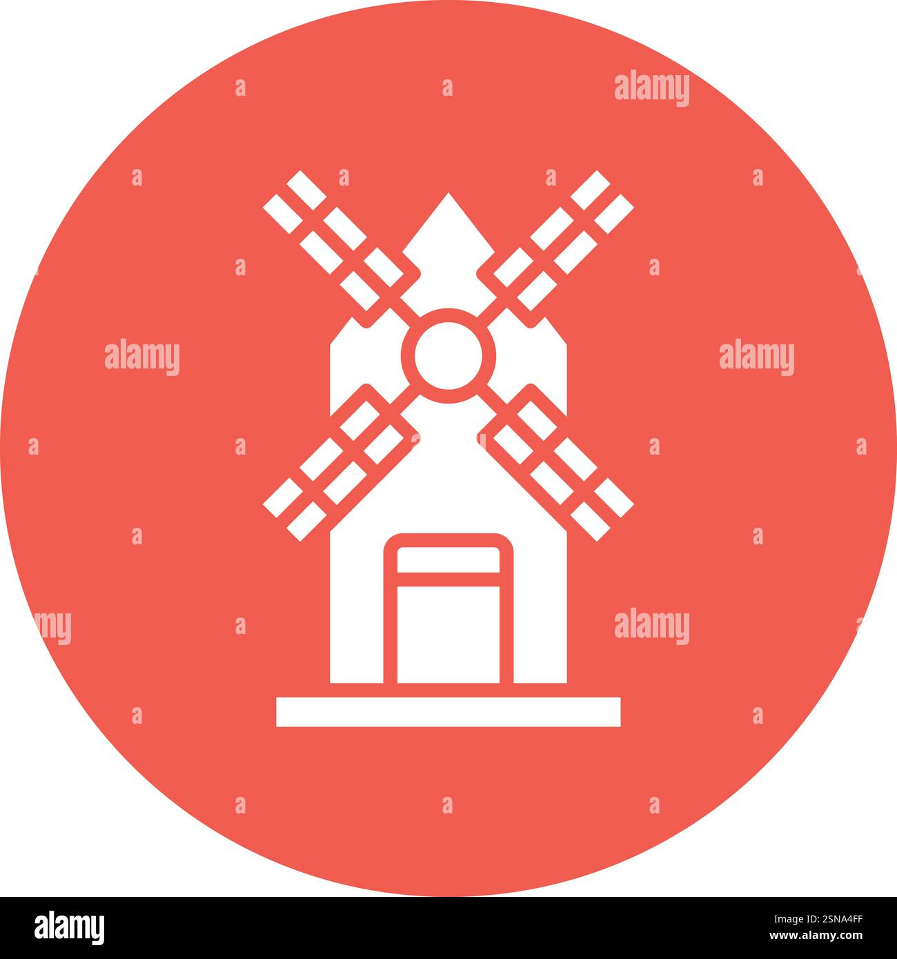 Windmill Vector Icon Design Illustration Stock Vector