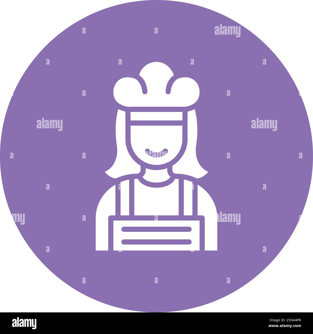 Female Chef Vector Icon Design Illustration Stock Vector