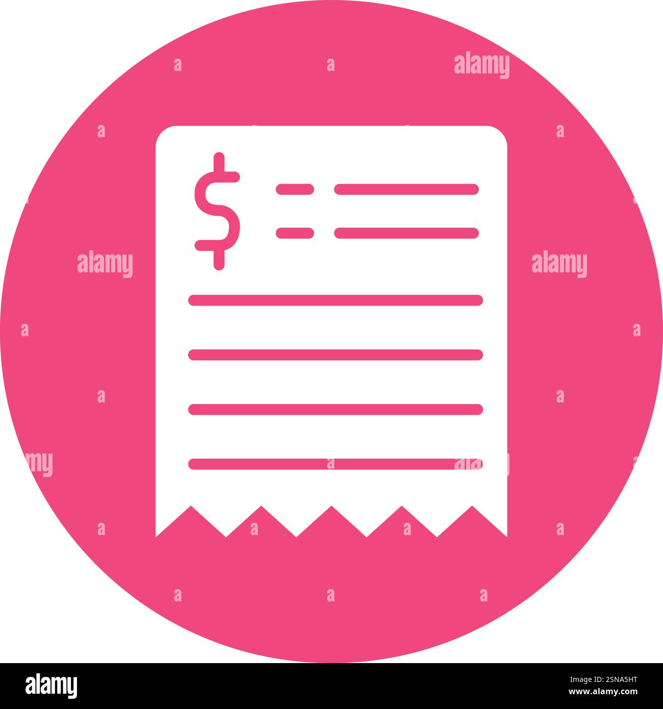 Receipt Vector Icon Design Illustration Stock Vector