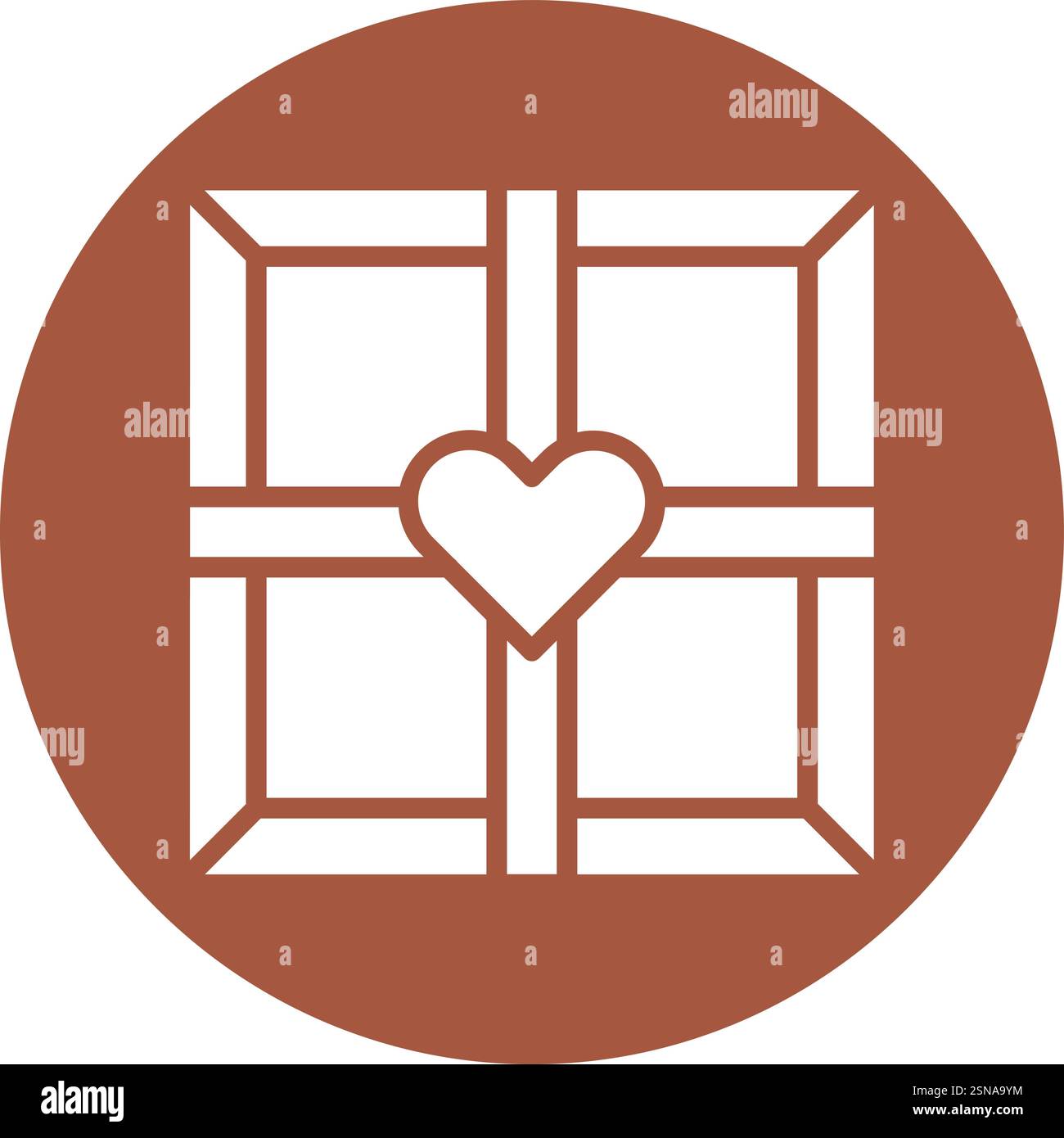 Chocolate Box Vector Icon Design Illustration Stock Vector