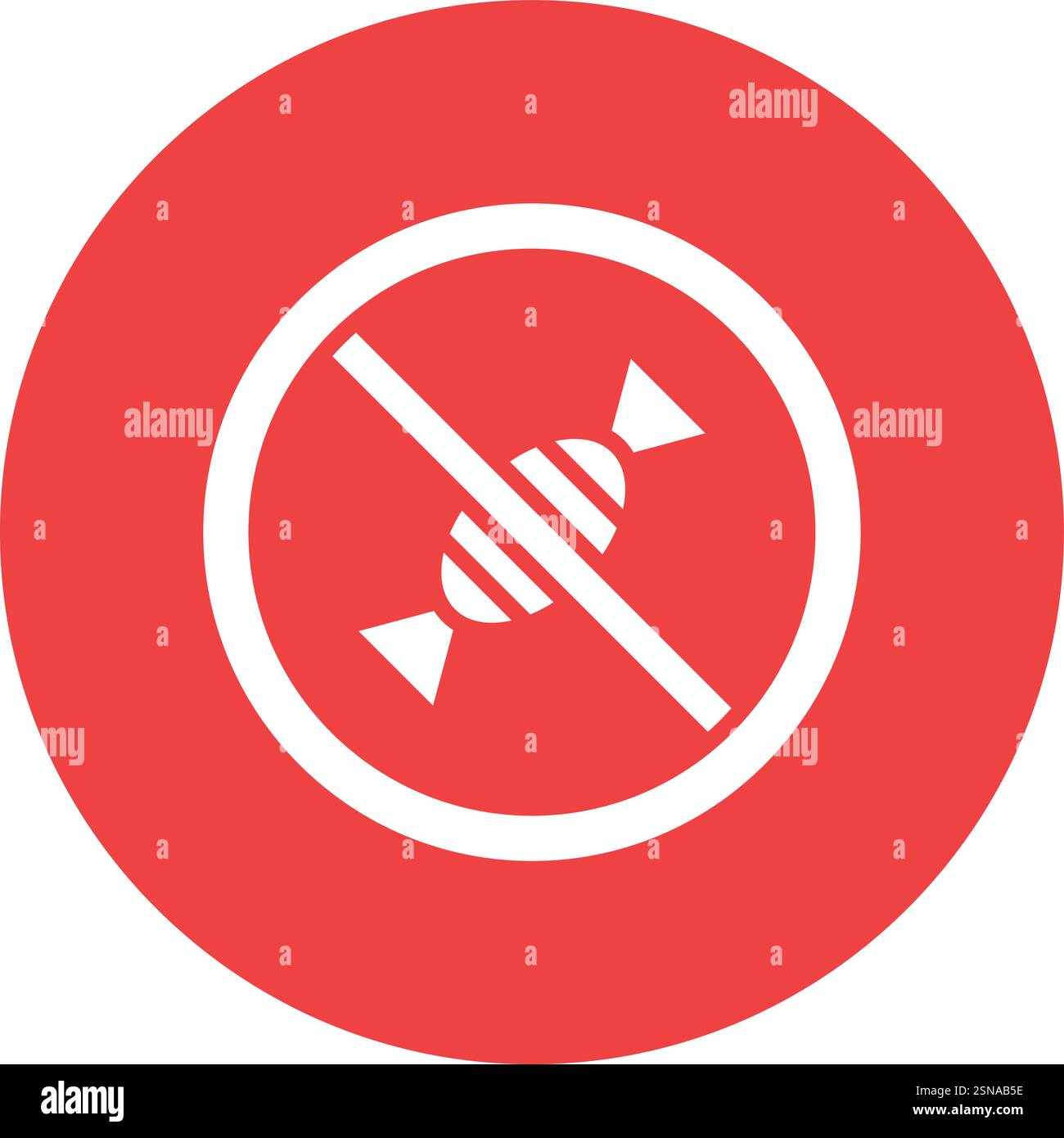 No Sugar Vector Icon Design Illustration Stock Vector