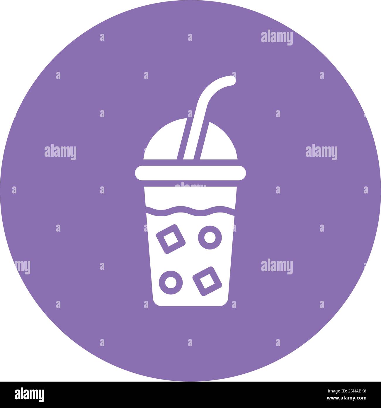 Iced Coffee Vector Icon Design Illustration Stock Vector
