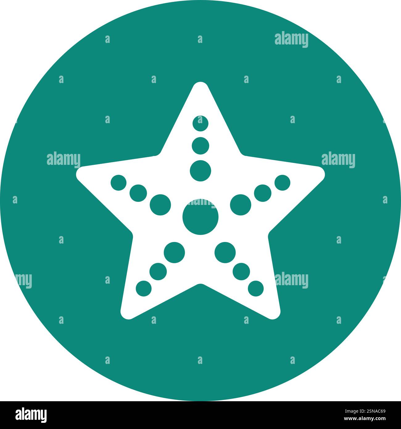 Starfish Vector Icon Design Illustration Stock Vector