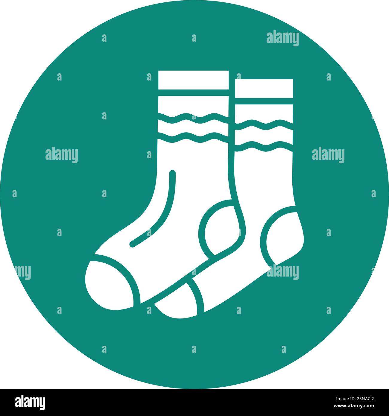 Sock Vector Icon Design Illustration Stock Vector