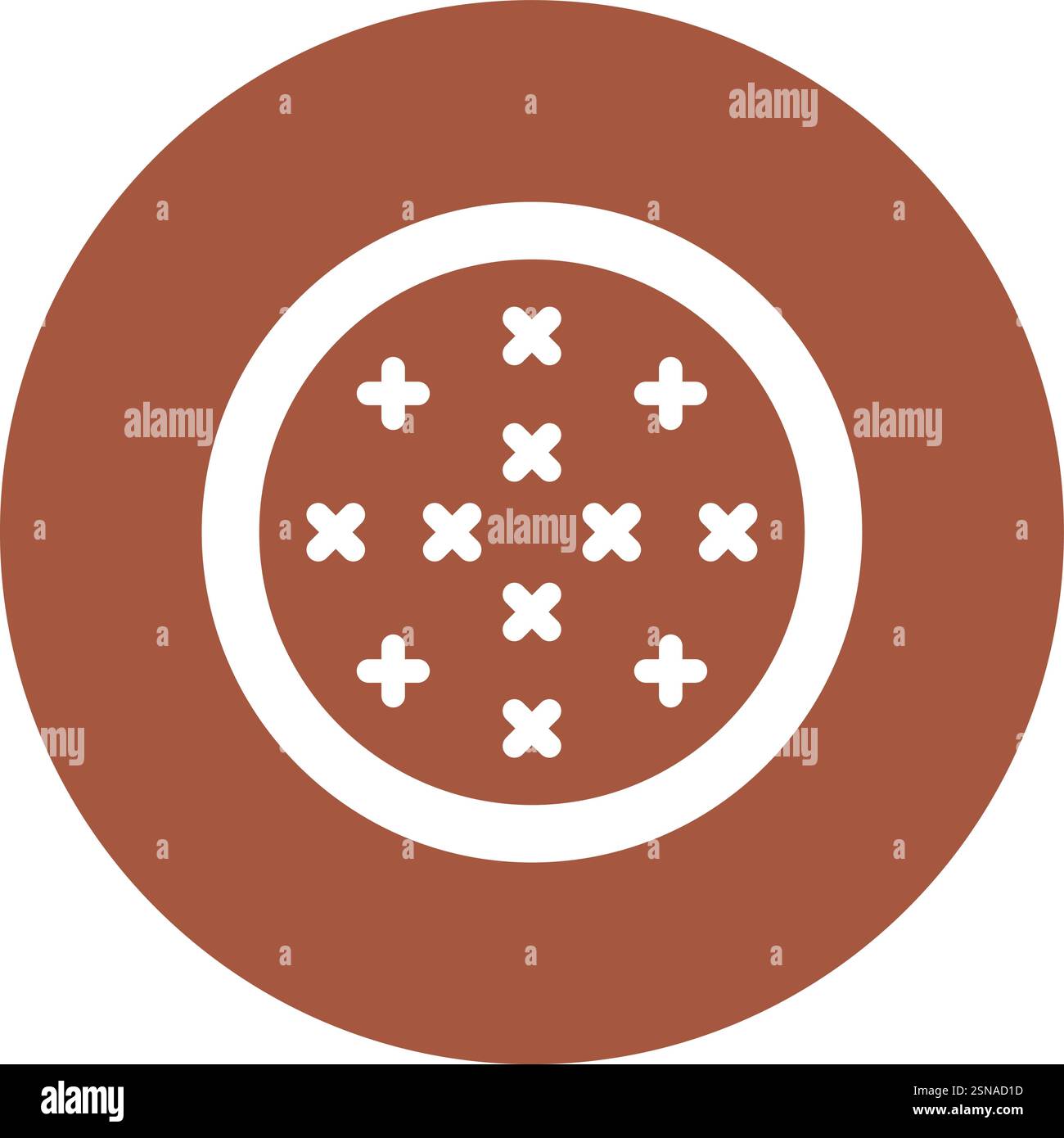 Cross Stitch Vector Icon Design Illustration Stock Vector