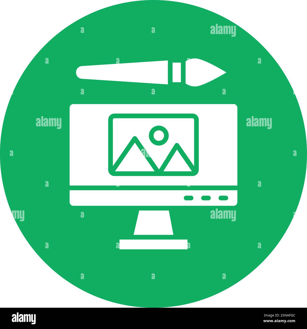 Digital Art Vector Icon Design Illustration Stock Vector