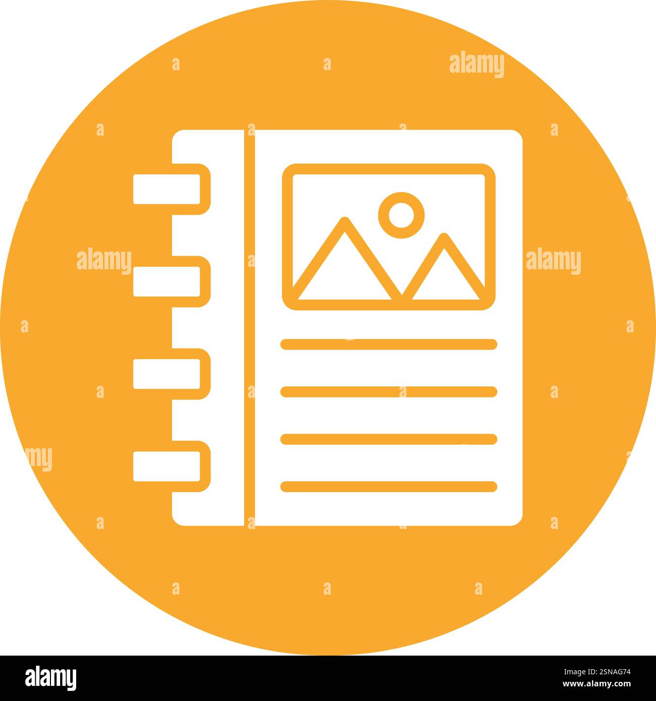 Binder Vector Icon Design Illustration Stock Vector