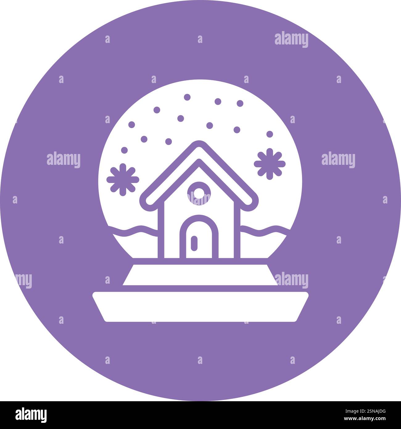 Snow globe Vector Icon Design Illustration Stock Vector