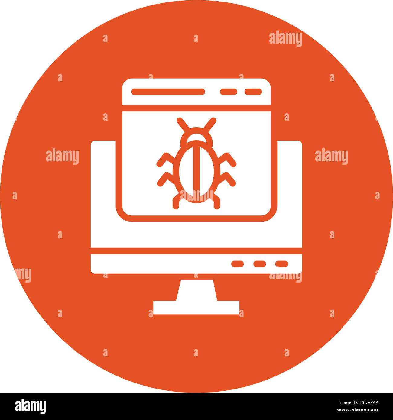 Bug Vector Icon Design Illustration Stock Vector