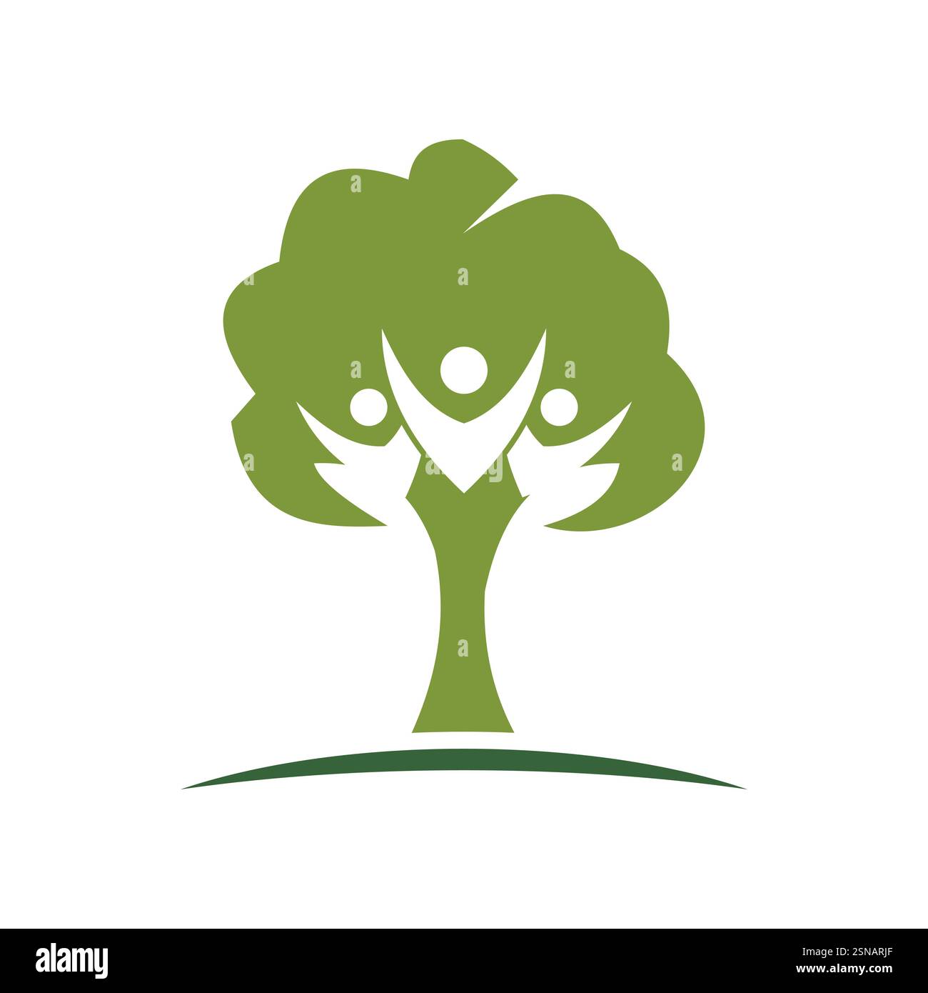 tree people group icon logo design template Stock Vector Image & Art ...