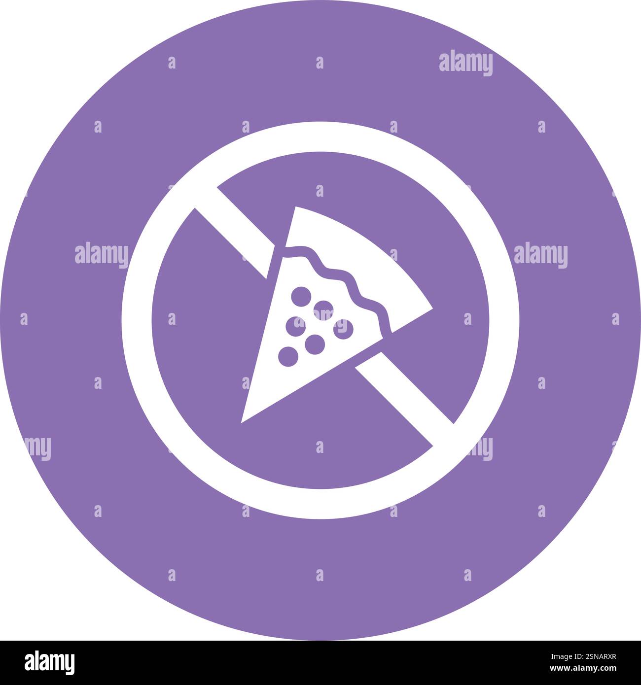 No Fast Food Vector Icon Design Illustration Stock Vector