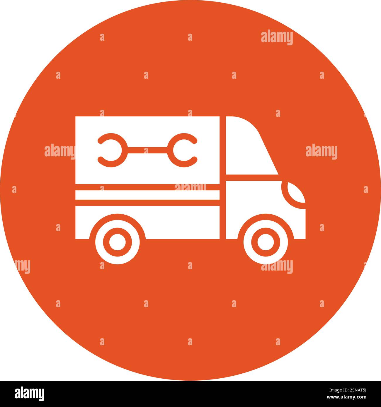 Plumber Truck Vector Icon Design Illustration Stock Vector