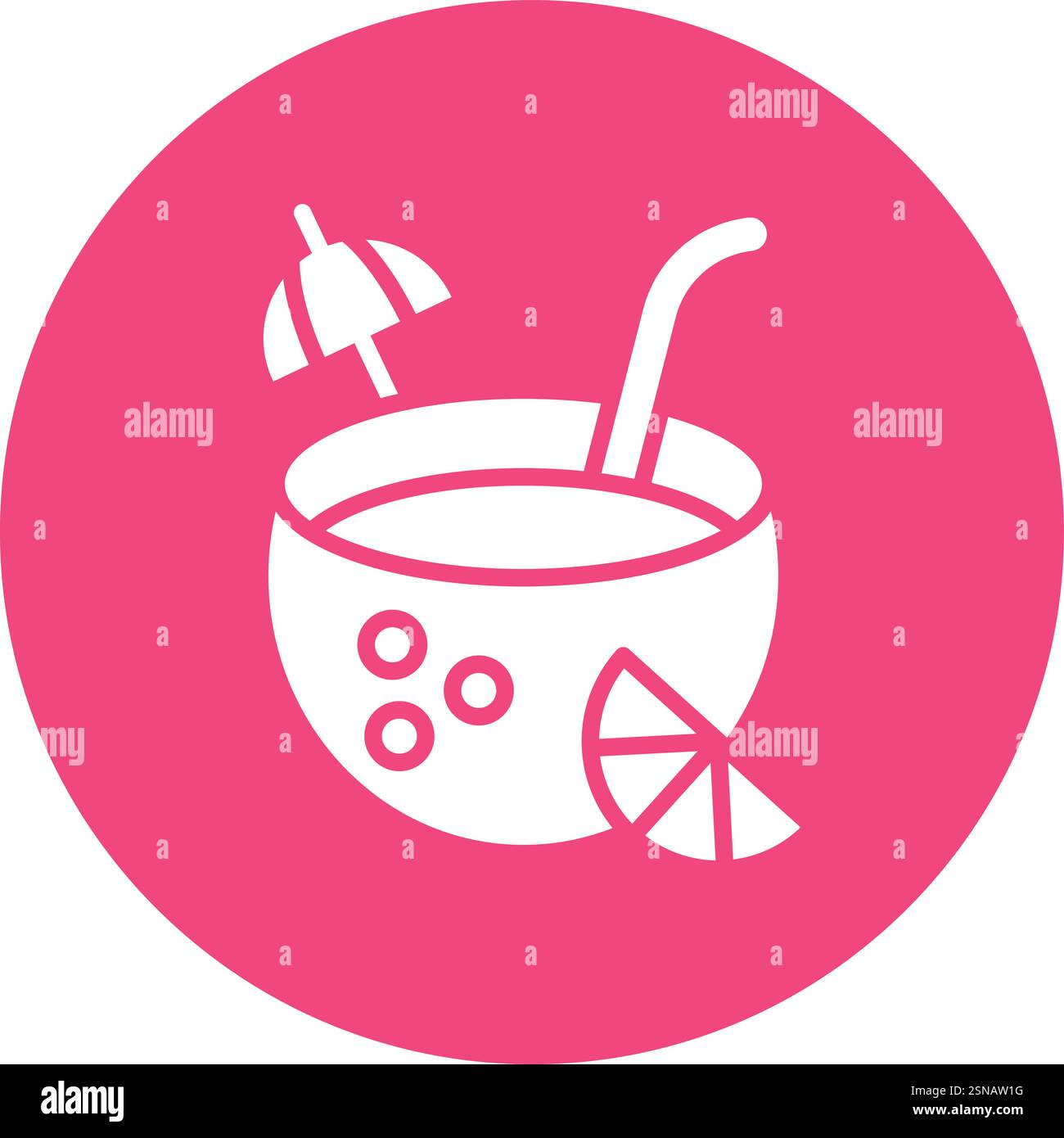 Coconut Water Vector Icon Design Illustration Stock Vector