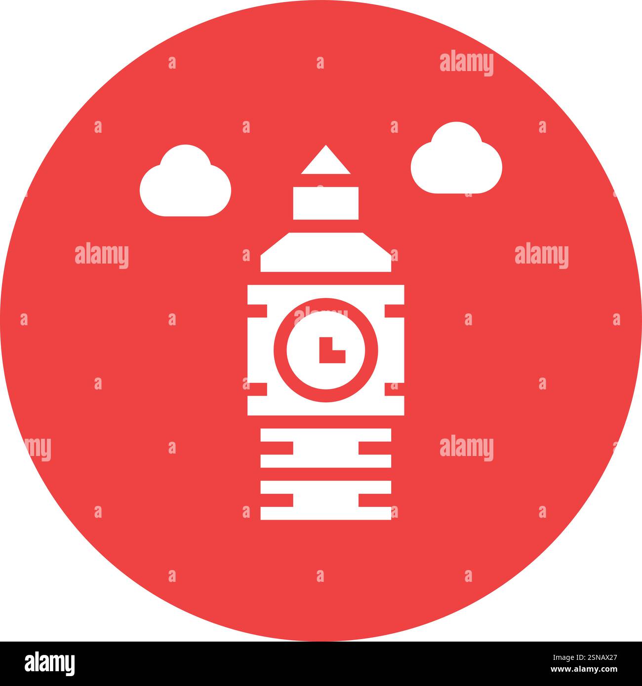 Big ben clock Vector Icon Design Illustration Stock Vector