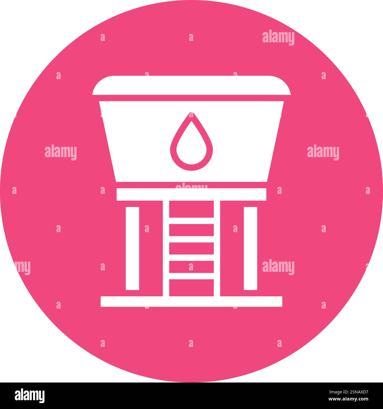 Water Tower Vector Icon Design Illustration Stock Vector