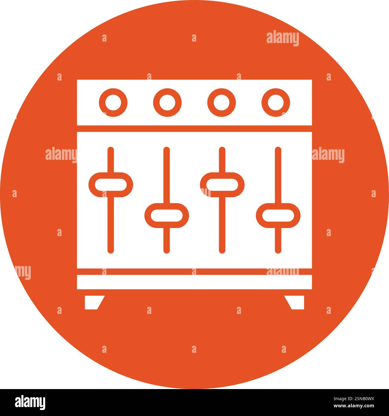 Music Equalizer Vector Icon Design Illustration Stock Vector
