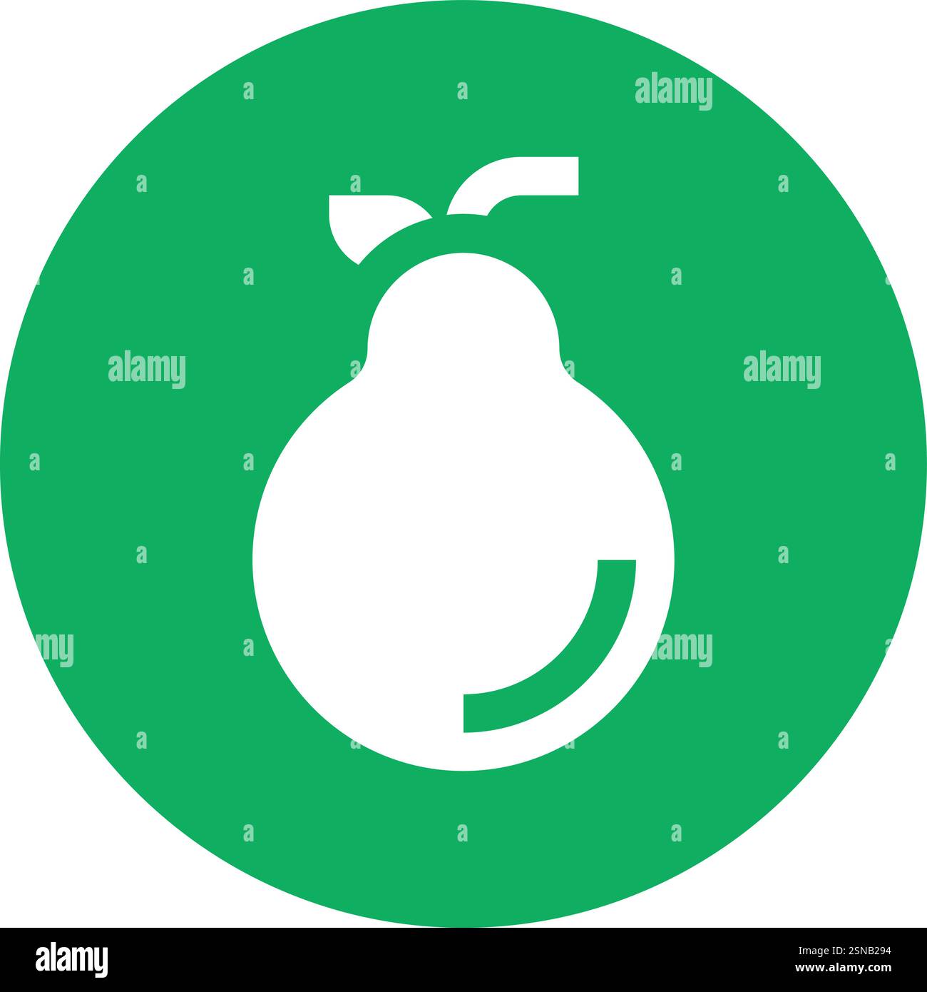 Pear Vector Icon Design Illustration Stock Vector