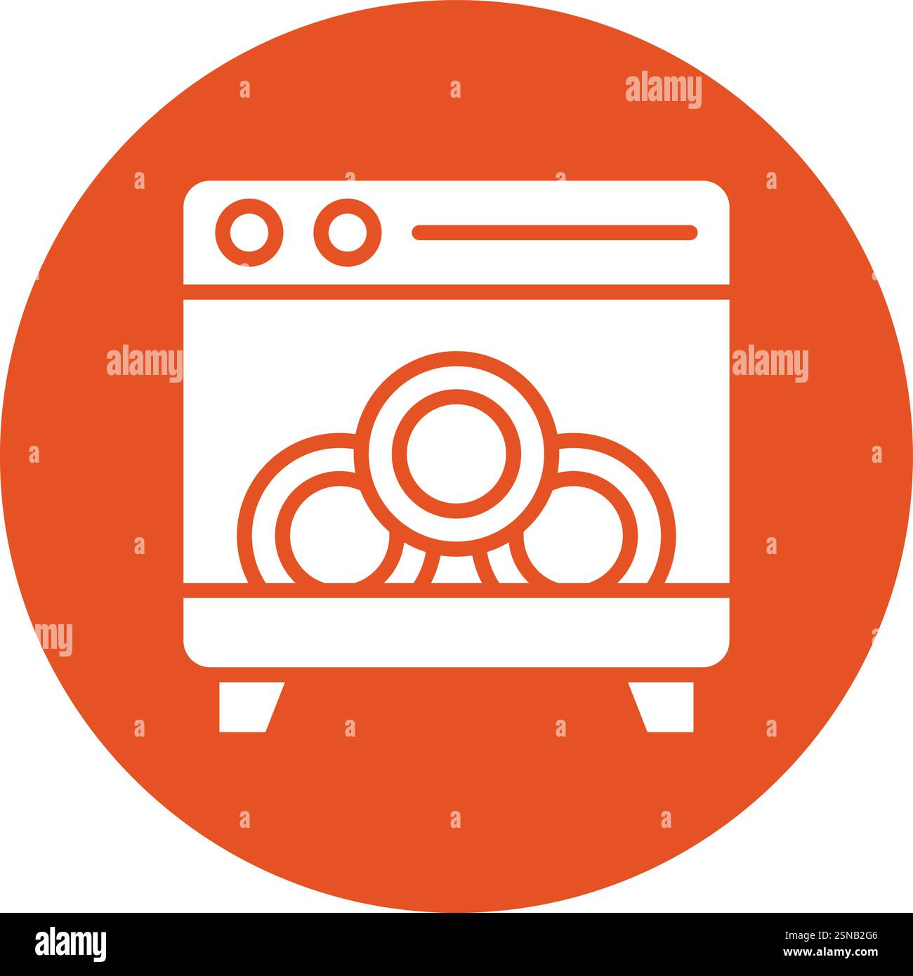 Dishwasher Vector Icon Design Illustration Stock Vector