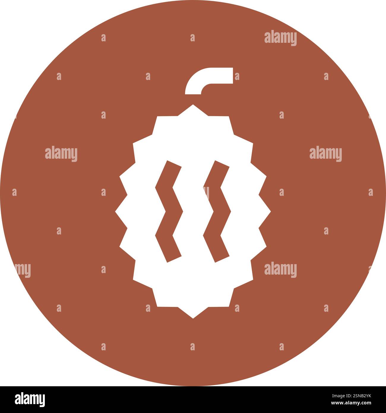 Durian Vector Icon Design Illustration Stock Vector