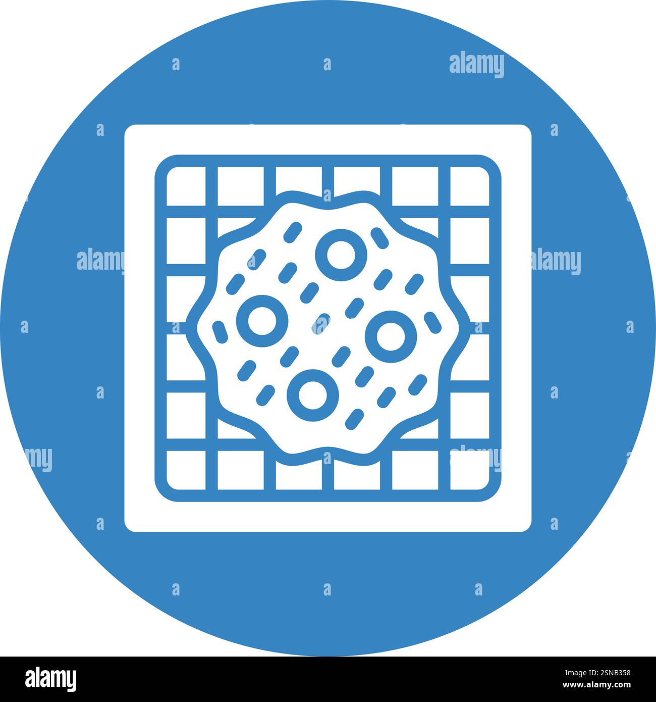 Waffle Vector Icon Design Illustration Stock Vector